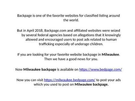 backpage milwaukee skip|Milwaukee Personals